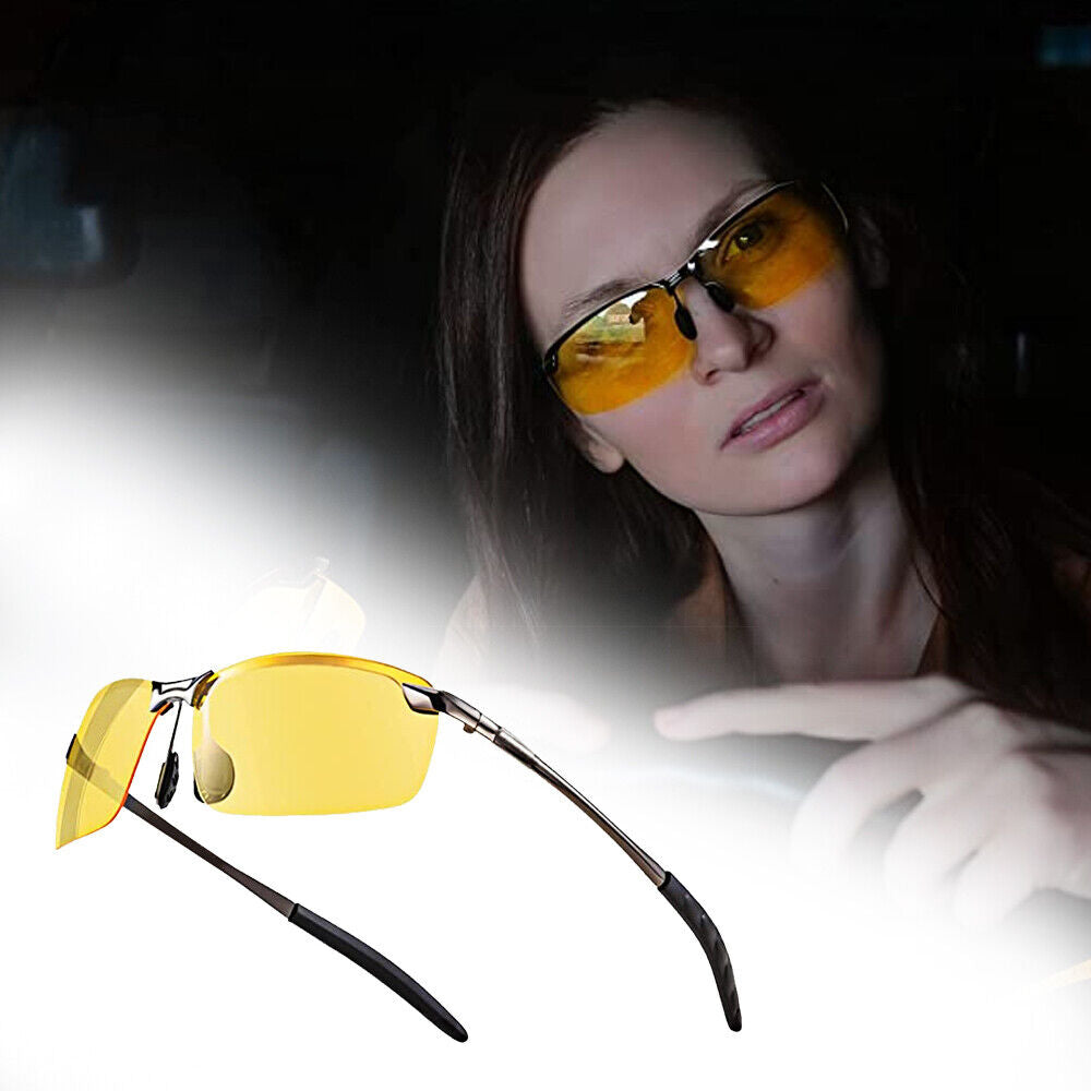 Polarized HD Night Driving Sunglasses Vision Glasses For Men & Women Aviator Shades
