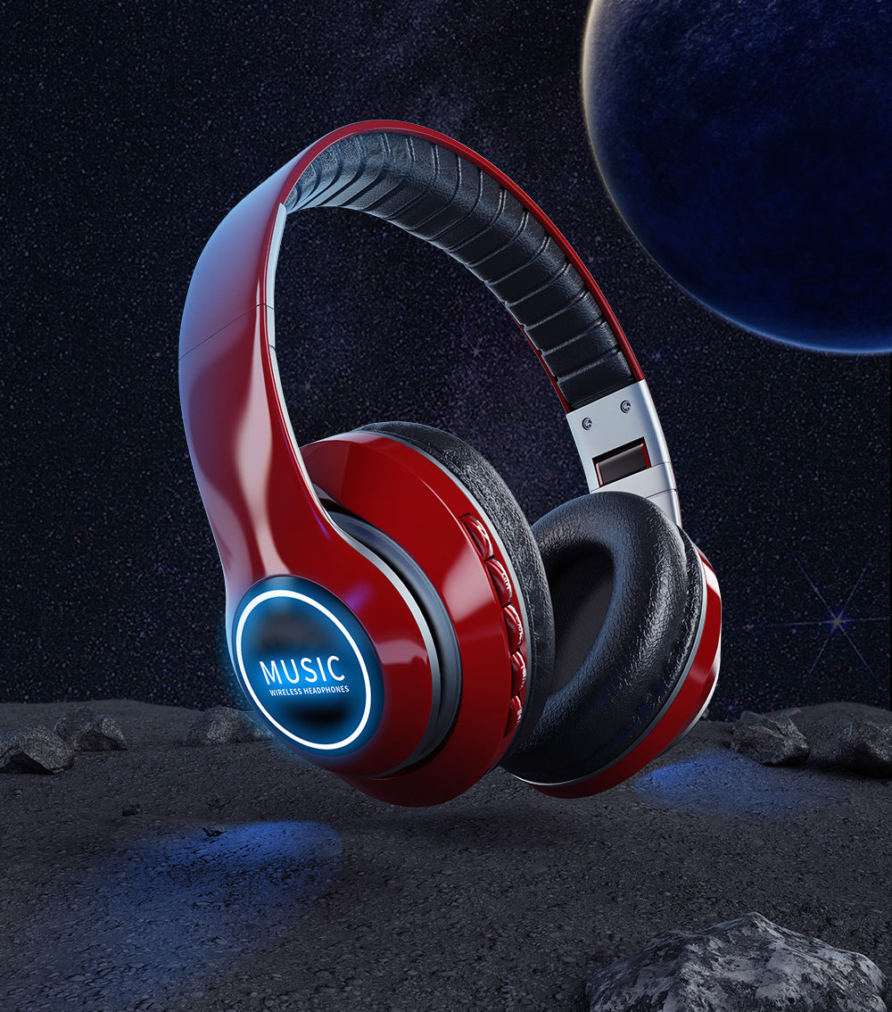 Colorful Glowing Cool Headphones Wireless Gaming Headset Music Headphones Earphones
