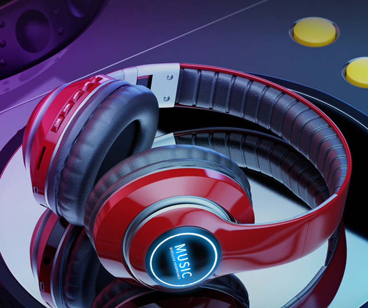 Colorful Glowing Cool Headphones Wireless Gaming Headset Music Headphones Earphones
