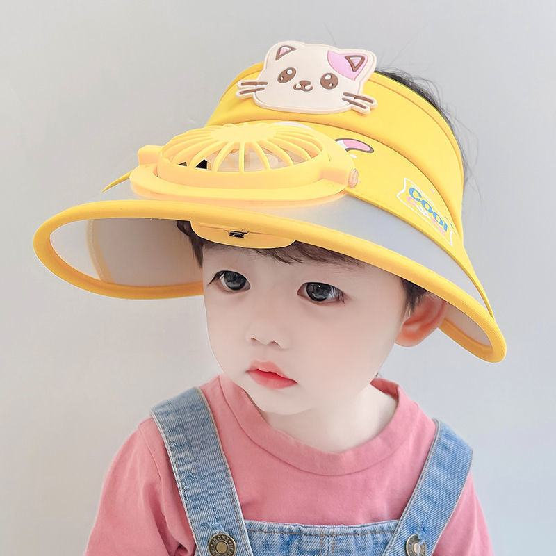 Children's Empty Top Cool With Fan Hat