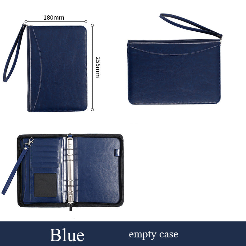 A5 Business Manager Folder Notebook Creative Zipper Bag Office Folder Work Meeting Record Book Business Supplies Office Supplies