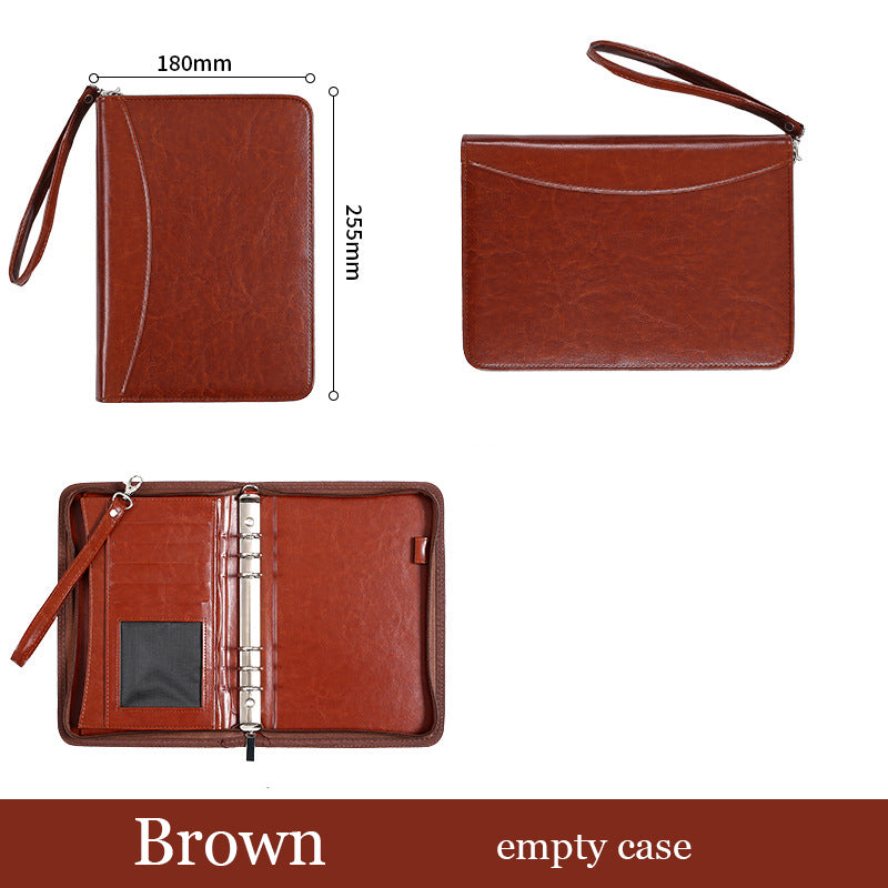 A5 Business Manager Folder Notebook Creative Zipper Bag Office Folder Work Meeting Record Book Business Supplies Office Supplies
