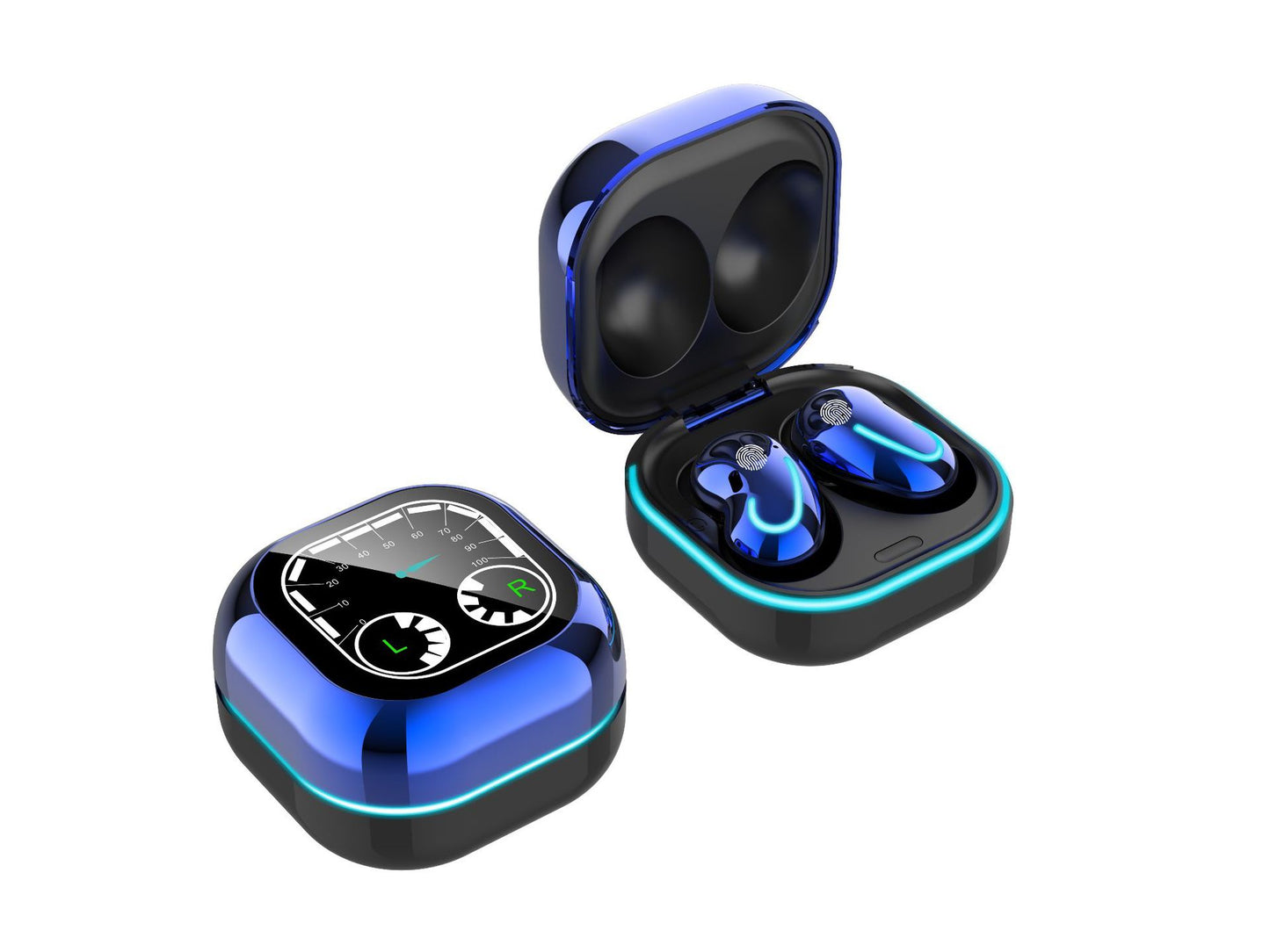 New S6 SE Wireless Headphones Breathing Light Time Digital Display TWS5.0 Earbuds Bluetooth Headset Earphones