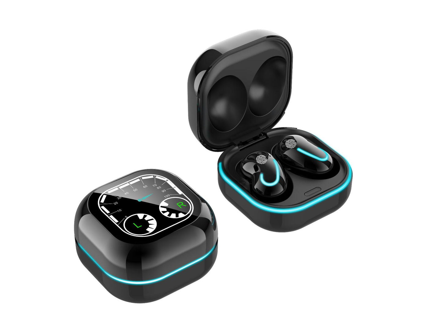 New S6 SE Wireless Headphones Breathing Light Time Digital Display TWS5.0 Earbuds Bluetooth Headset Earphones