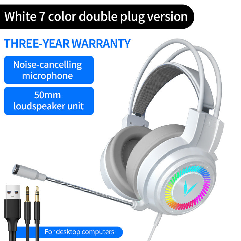 Wired Gaming Headset With Microphone Music Headphones Eating Chicken Headset Earphones