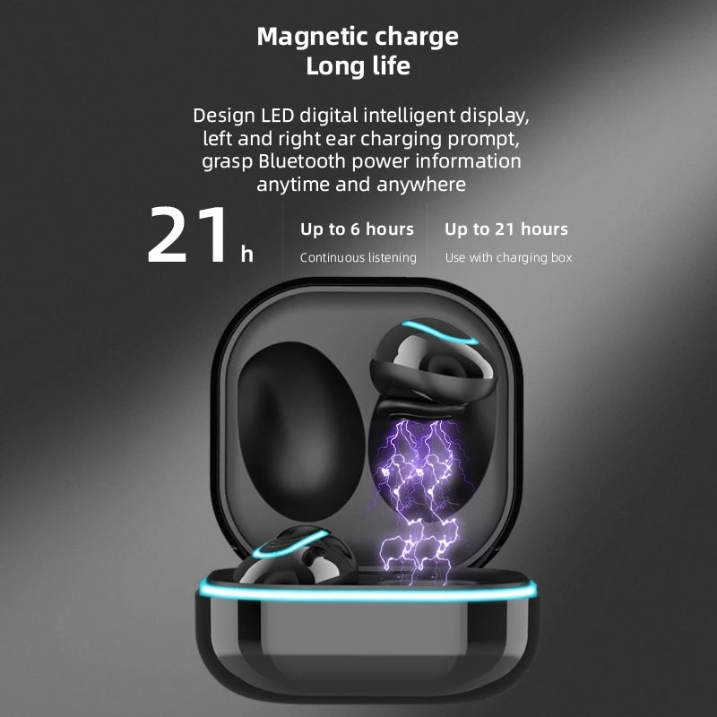 New S6 SE Wireless Headphones Breathing Light Time Digital Display TWS5.0 Earbuds Bluetooth Headset Earphones