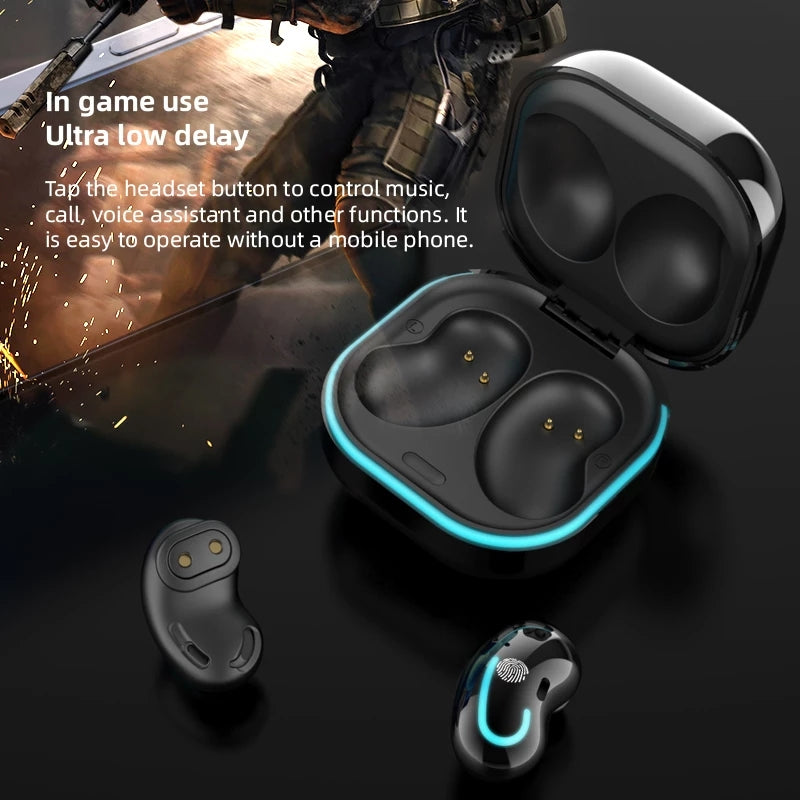 New S6 SE Wireless Headphones Breathing Light Time Digital Display TWS5.0 Earbuds Bluetooth Headset Earphones