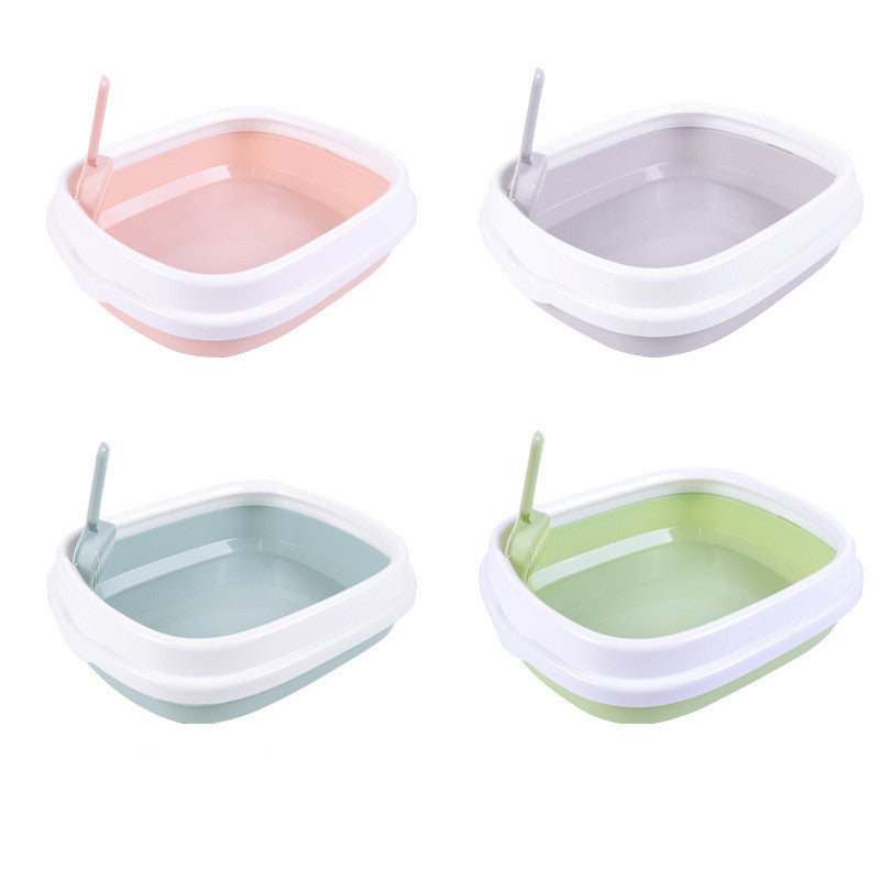 Large Cat Litter Box Detachable Anti Splashing Cat Toilet for Cat Waste Various Colors and Sizes Pet Supplies for Cat Waste Bin Pet Products for Fur Babies, Animals