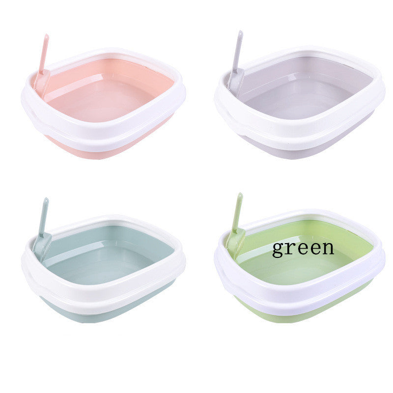 Large Cat Litter Box Detachable Anti Splashing Cat Toilet for Cat Waste Various Colors and Sizes Pet Supplies for Cat Waste Bin Pet Products for Fur Babies, Animals