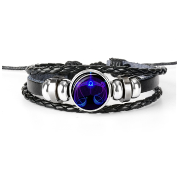 Unisex Zodiac Constellation Bracelet Braided Design Bracelet For Men, Women, Kids Artificial Leather