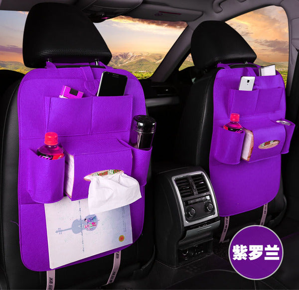 Multi-Purpose Seat Bag Organizer Tray for Car Seat Foldable Table for Travel Car Trash Can Storage Box Car Supplies Auto Accessories for Cars