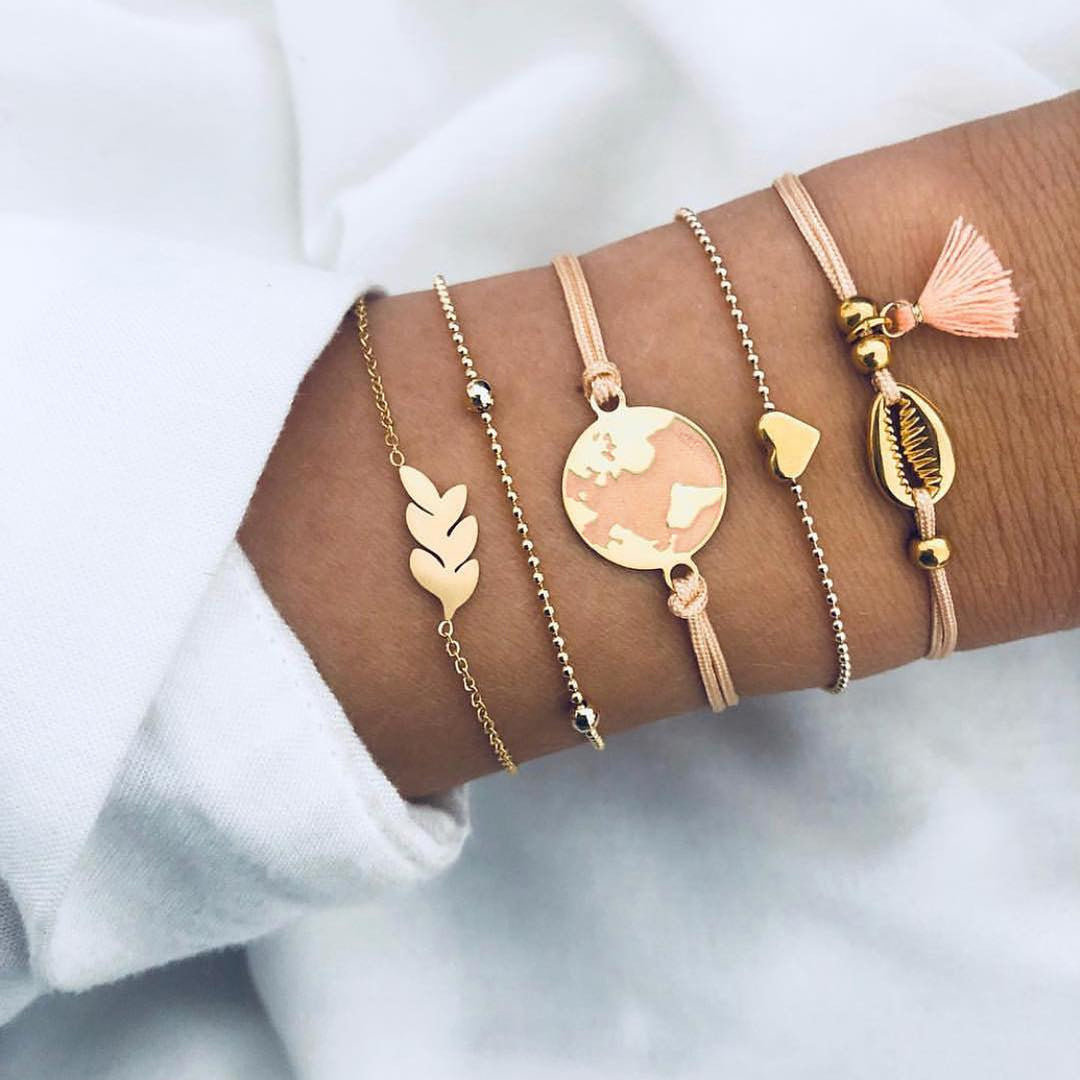 Love Map Bracelet Bracelet Set Women's Bracelet Set Jewelry Set
