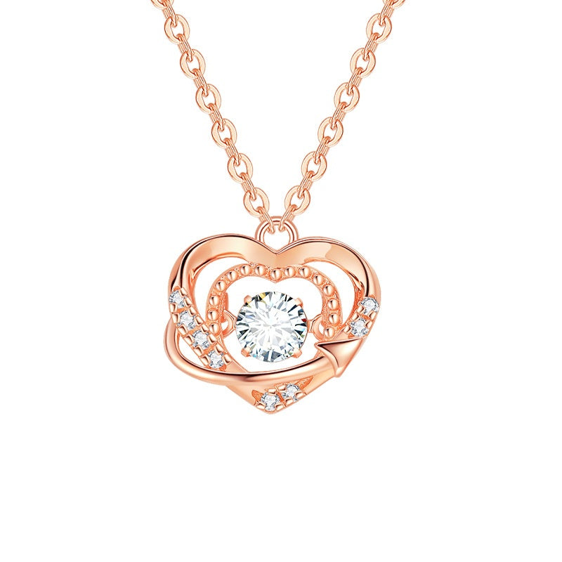 Women’s .925 Sterling Silver Smart Heart Necklace Jewelry for Women and Girls Birthday Anniversary Gift S925