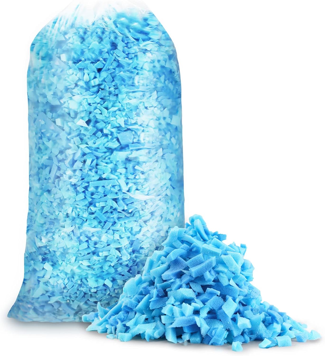 5 lbs 2.27 kg Bean Bags Filler 5 pounds Shredded Memory Foam Filling For Bean Bag Chairs, Lazy Sofas, Dog Beds, Cushions Pillows, Added Gel Particles