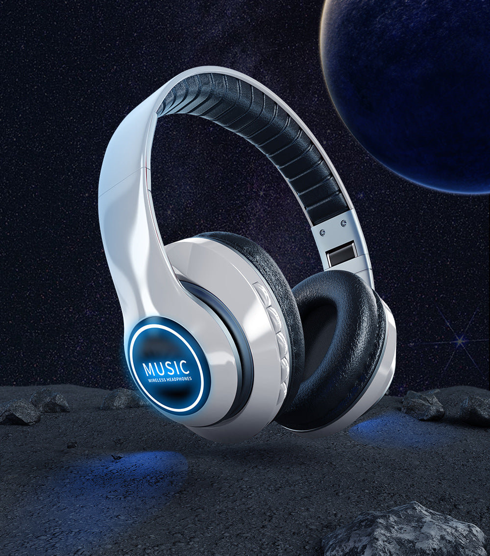 Colorful Glowing Cool Headphones Wireless Gaming Headset Music Headphones Earphones