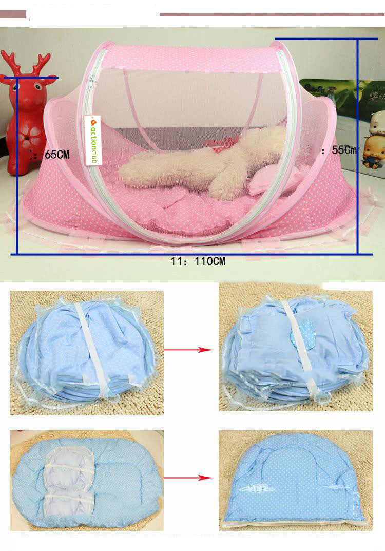 Foldable Baby Bed Net With Pillow Net 2pieces Set Baby Shower Gift Baby Registry Gift