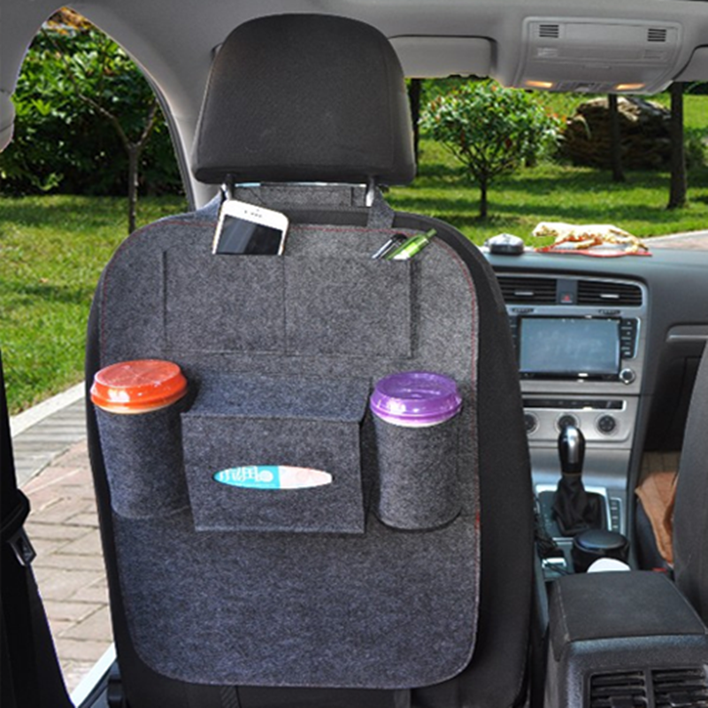 Multi-Purpose Seat Bag Organizer Tray for Car Seat Foldable Table for Travel Car Trash Can Storage Box Car Supplies Auto Accessories for Cars