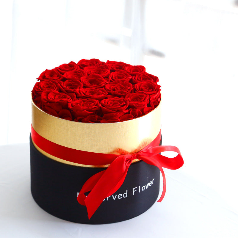Eternal Roses In Box Preserved Real Rose Flowers With Box Set Christmas Gift Romantic Artificial Flowers