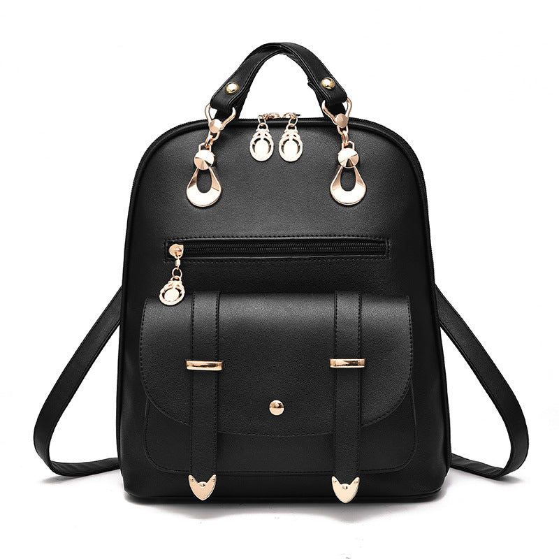 Women’s Hand Bag Fashion Purse Back Pack PU Leather Dual-Use Backpack