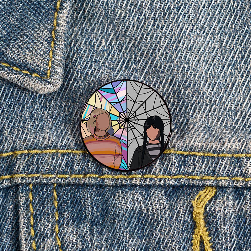 Adams Family Brooch Cartoon Badge