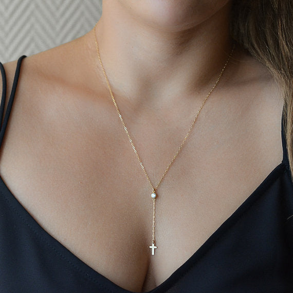 Small Jesus Cross Pendant Necklace Women's Necklace Women's Jewelry Christian Necklace Christian Jewelry