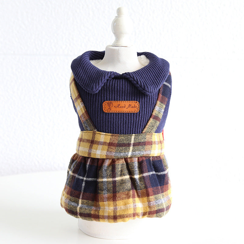 College Collar Plaid Skirt Cute Cat Clothes