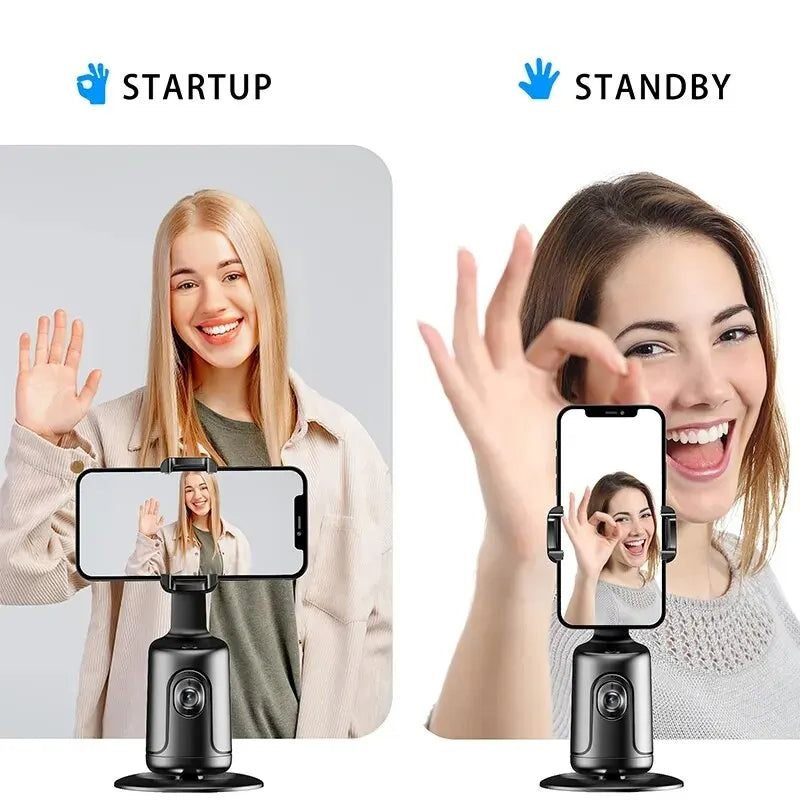 360 Auto Face Tracking Gimbal AI Smart Gimbal Face Tracking Auto Phone Holder For Smartphone iPhone Android Video Vlog Live Stabilizer Tripod