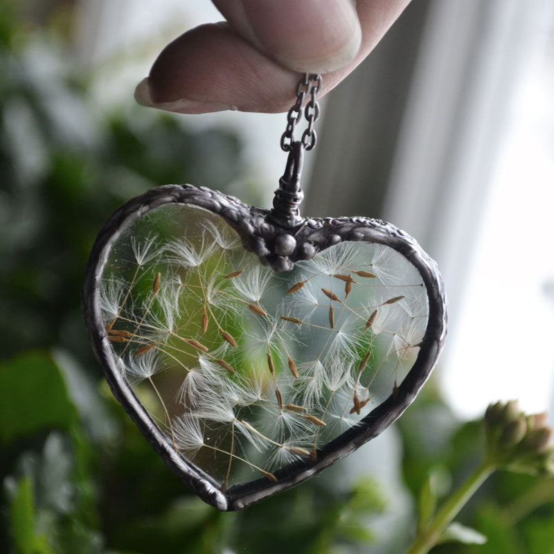 Creative Dandelion Love Wish Necklace Valentine's Day Gift Jewelry