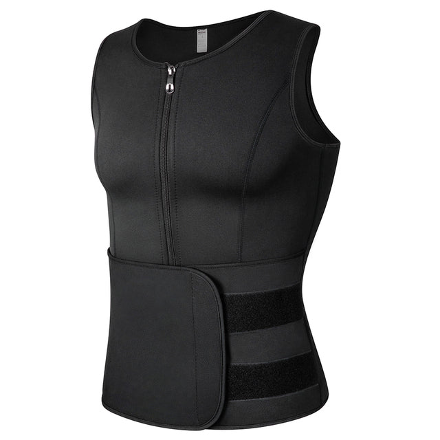 Men's Body Vest For Weight Loss Sweat Vest Mens Waist Trainer Tummy Shaper Sauna Suit for Men