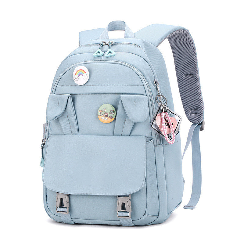 Rabbit Ears Large Capacity Junior High School Student Backpack Waterproof Bookbag Water-Resistant Travel Bag Outdoors Laptop Bag for College Book Bag Back Pack