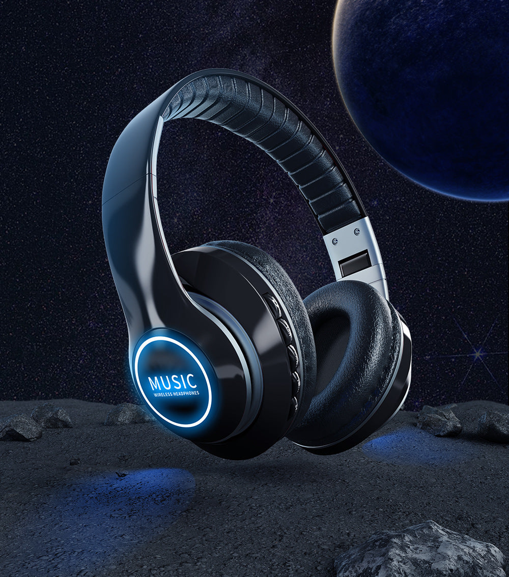 Colorful Glowing Cool Headphones Wireless Gaming Headset Music Headphones Earphones
