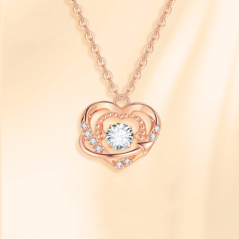 Women’s .925 Sterling Silver Smart Heart Necklace Jewelry for Women and Girls Birthday Anniversary Gift S925