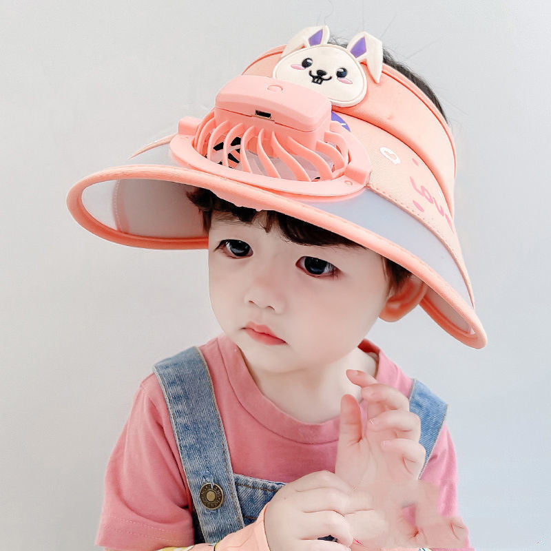 Children's Empty Top Cool With Fan Hat