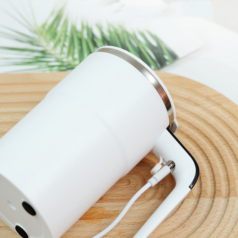 Electric Coffee Mug USB Rechargeable Automatic Magnetic Cup IP67 Waterproof Food Safe Stainless Steel for Juice Tea Milkshake Kitchen Gadgets 13 Oz 380 ML