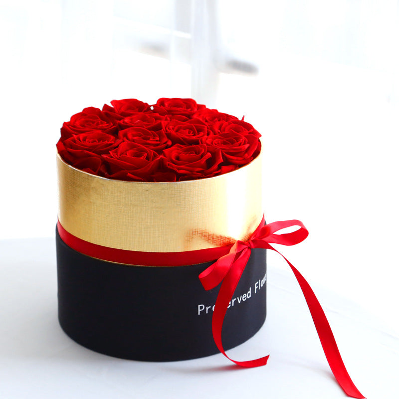 Eternal Roses In Box Preserved Real Rose Flowers With Box Set Christmas Gift Romantic Artificial Flowers
