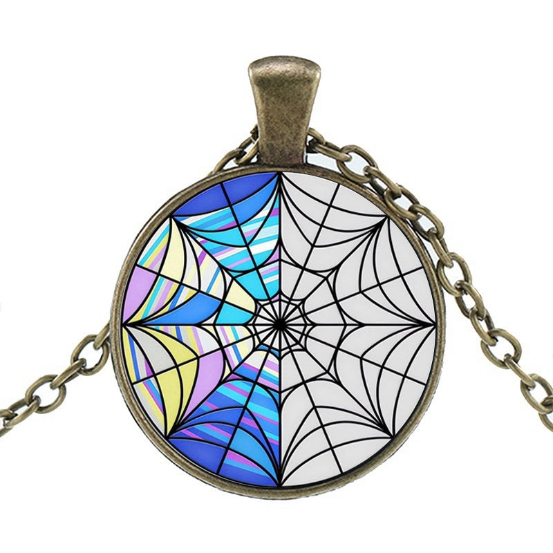 Punk Wednesday Character Glass Dome Pendant Necklace