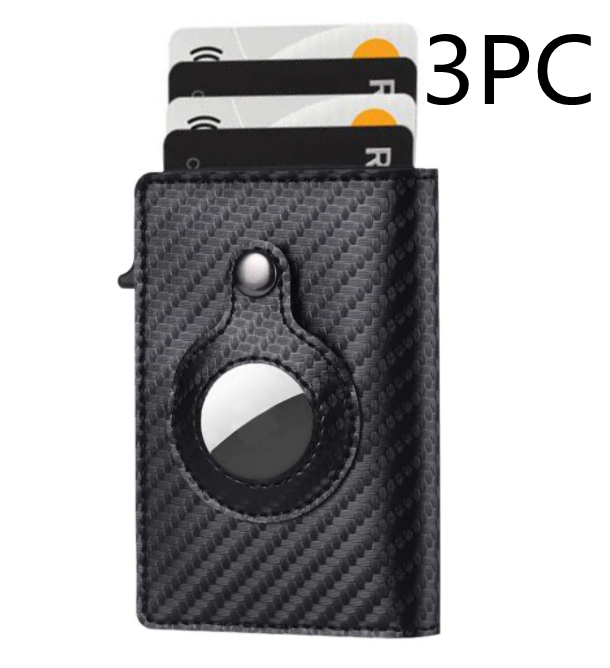 Air Tag Wallet Anti Theft Bullet Card Bag for Men RFID Card Holder Men's Leather Slim Wallet for AirTags