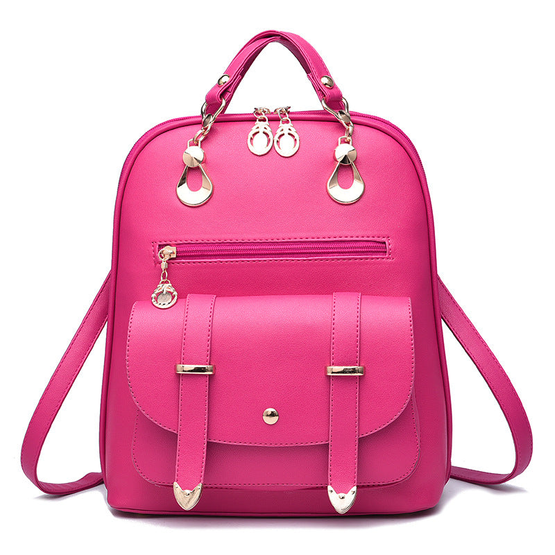 Women’s Hand Bag Fashion Purse Back Pack PU Leather Dual-Use Backpack