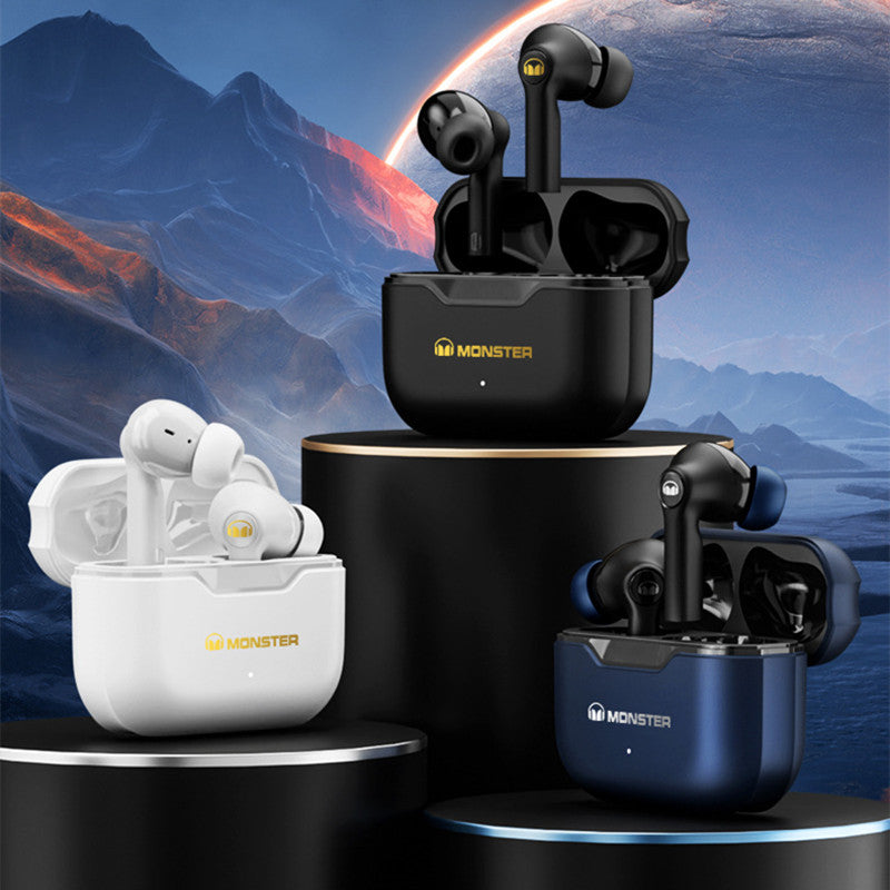 Monster True Wireless Bluetooth Headphones In-ear Stereo Headset with Microphone Earbuds Bilateral Stereo Earplugs Earphones