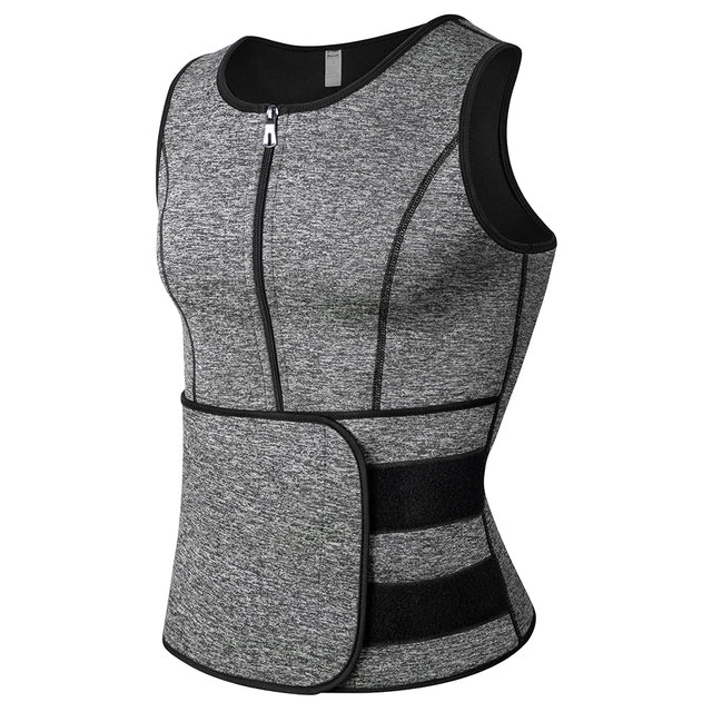 Men's Body Vest For Weight Loss Sweat Vest Mens Waist Trainer Tummy Shaper Sauna Suit for Men