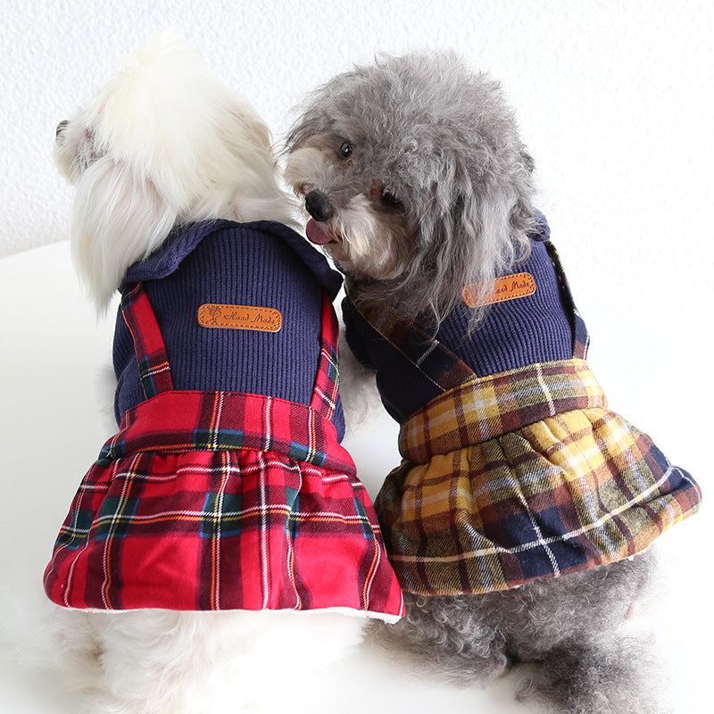 College Collar Plaid Skirt Cute Cat Clothes