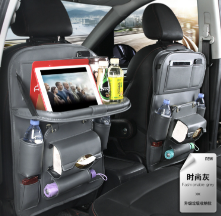 Pad Bag Organizer Tray for Car Seat Foldable Table for Travel Car Trash Can Storage Box Multi-Purpose Car Supplies Auto Accessories for Cars