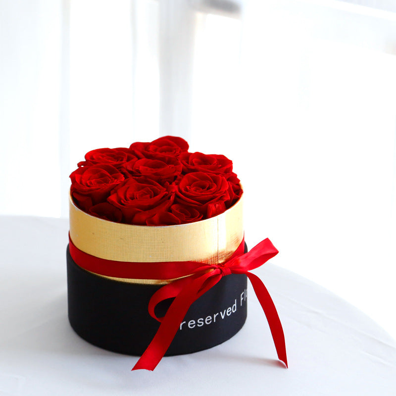Eternal Roses In Box Preserved Real Rose Flowers With Box Set Christmas Gift Romantic Artificial Flowers