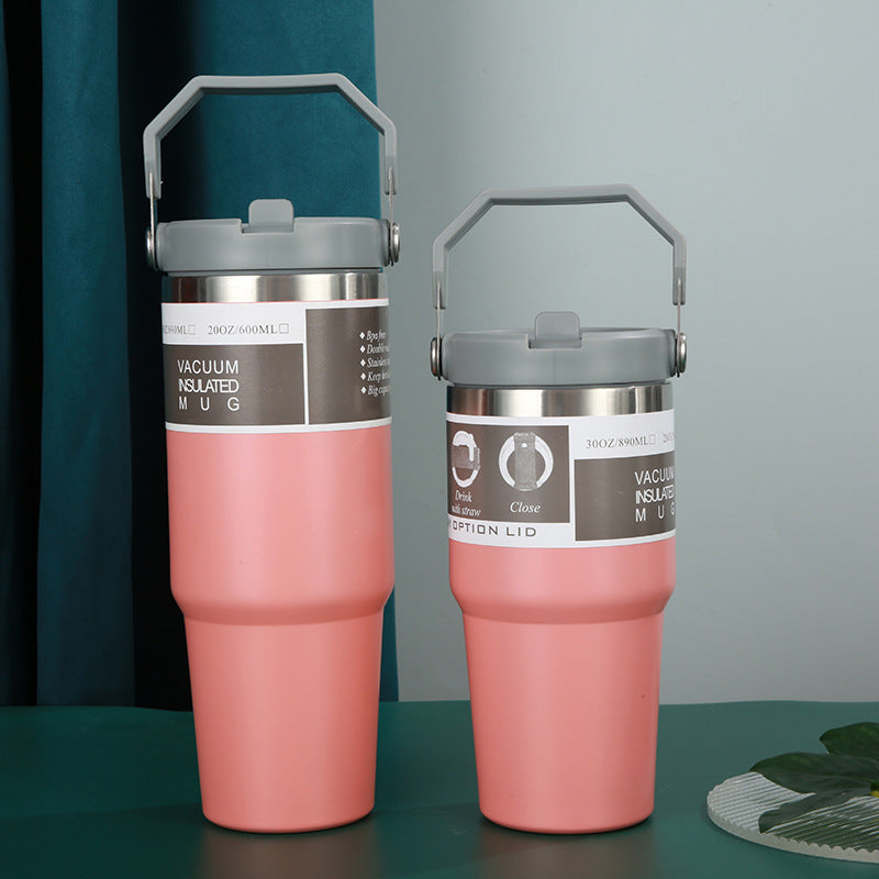 Flip Straw Tumbler Cups 20 Oz 600 ML 30 Oz 900 ML Portable Cup Large Capacity