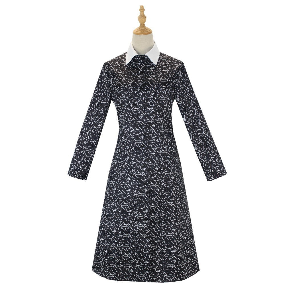 Wednesday Addams Cosplay Halloween Costume Black Dress