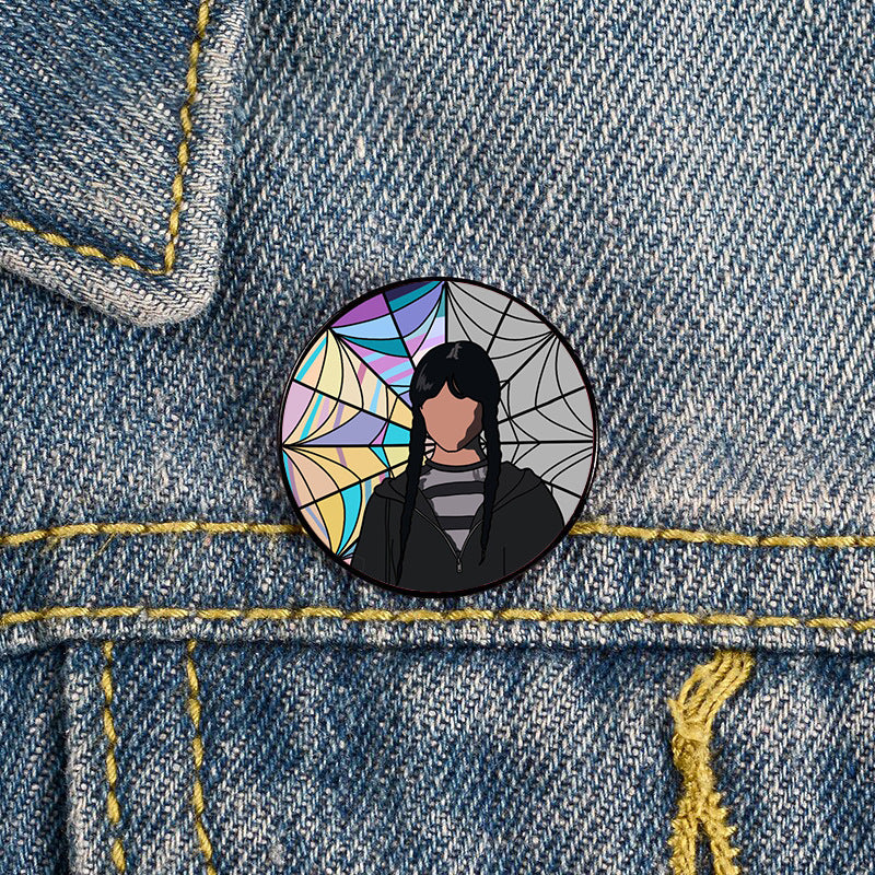 Adams Family Brooch Cartoon Badge