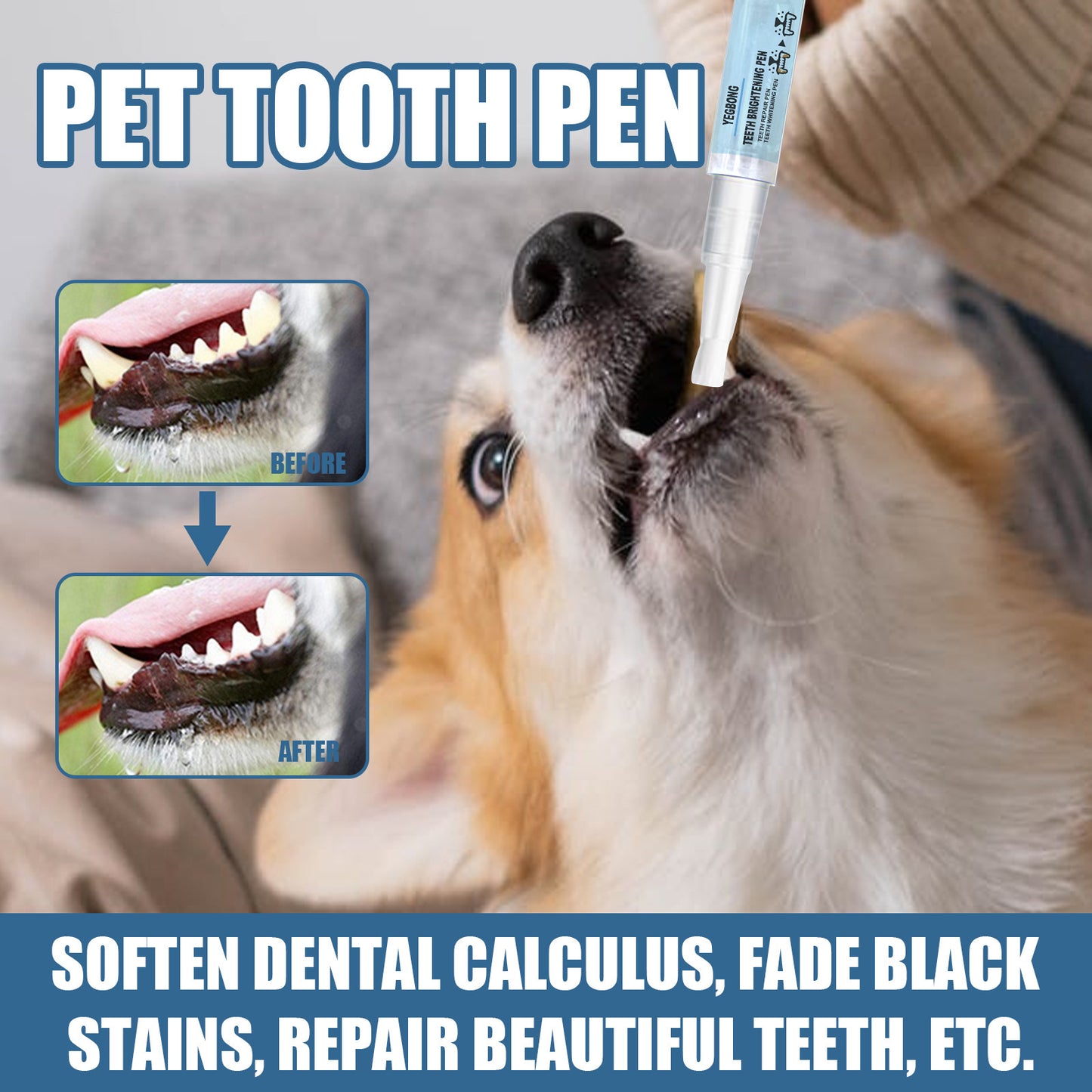 Dog And Cat Dental Calculus Cleaning Pet Toothbrush Pen