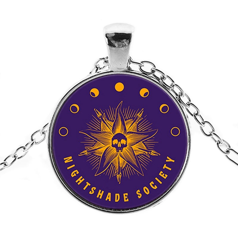 Punk Wednesday Character Glass Dome Pendant Necklace