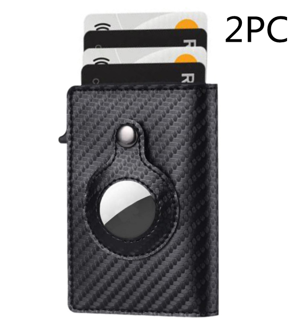Air Tag Wallet Anti Theft Bullet Card Bag for Men RFID Card Holder Men's Leather Slim Wallet for AirTags