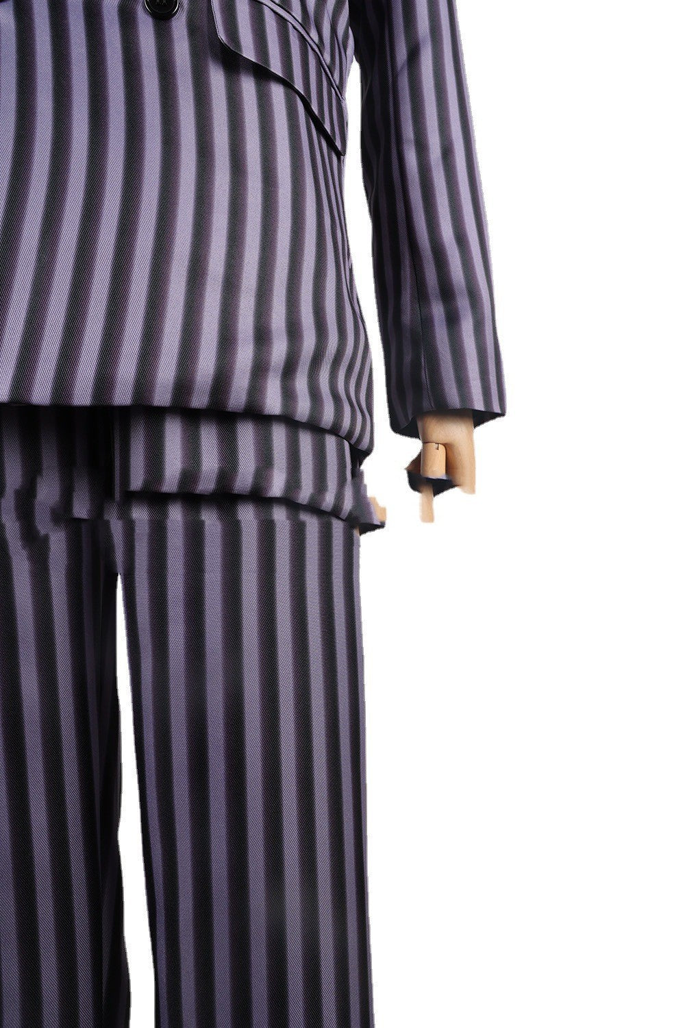 Wednesday Addams Gomes Cosplay Halloween Costume Striped Suit